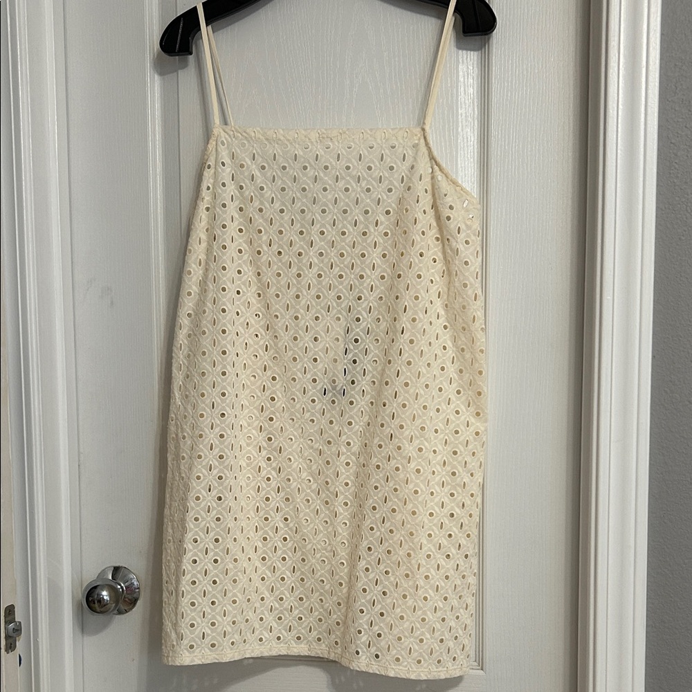 Sold out NWT Vitamin A swim cover up Eyelet Dress L